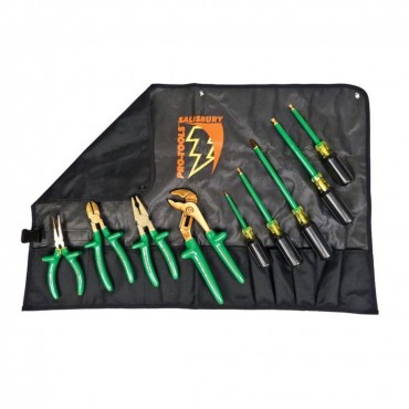 Salisbury TK10NS 9 Piece Insulated Tool Kit - Non-Sparking & Non-Magnetic Basic Electrician Roll