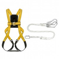 [BUNDLE] Honeywell Miller Full Body Safety Harness & Twin Tails Energy Absorbing Lanyard Rope, MB9000 + MB9007