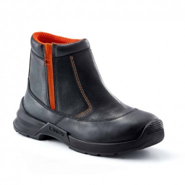 King's Water Resistant Leather Side-Zip Boot, Model: KWD206
