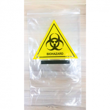 Biohazard Kangaroo Zip Lock Bag With Document Pouch, BSSBHKZLB6577