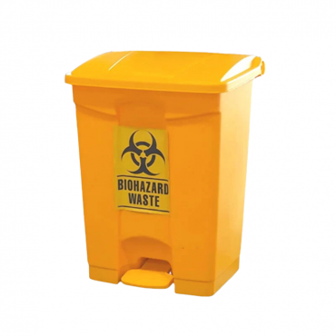 Biohazard Waste Disposal Bin (Yellow) With Push Pedal, 45L/ 70L/ 90L